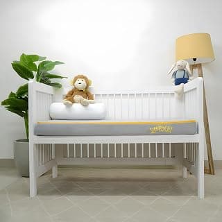 SleepyCat Baby Mattress for Crib & Toddler Bed | High Density Foam with Medium Firm Support | Waterproof Washable Cover | Hypoallergenic & Breathable | 48x24x4 Inch