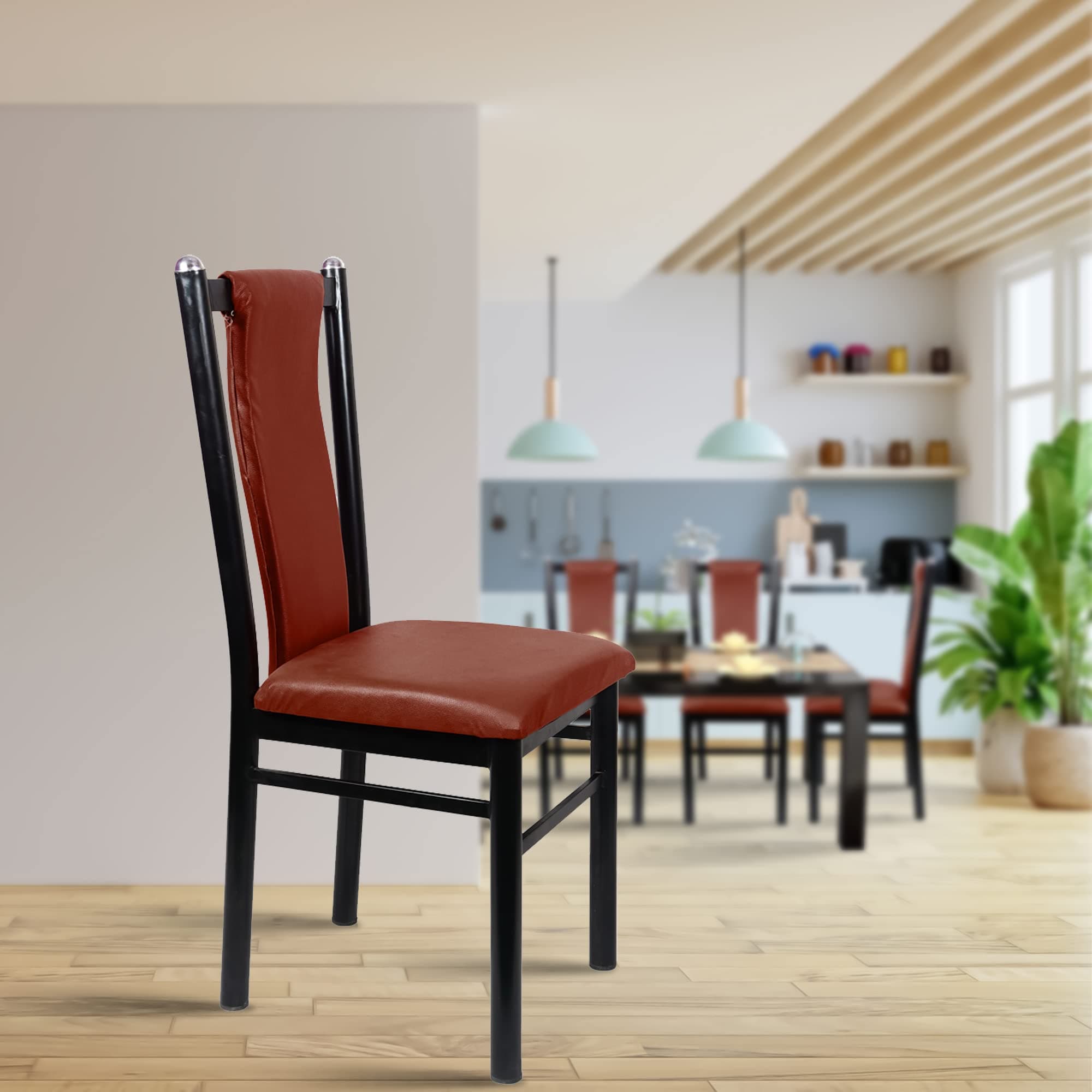 ROSE® Duke | 1-Years Warranty Included | Dining Chair | Cushioned Seating | Home & Kitchen Dining Room Chair (Brown)
