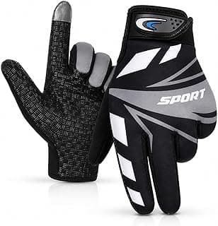 Leosportz Summer UV Protection Gloves for Men & Women | Touchscreen Cycling Gloves with Anti-Slip Palm Grip | Breathable Cooling Riding Gloves for Bike, Motorcycle, Hiking & Outdoor Sports (Grey)