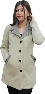 Matelco Womens Woollen Collared Coat Cardigan