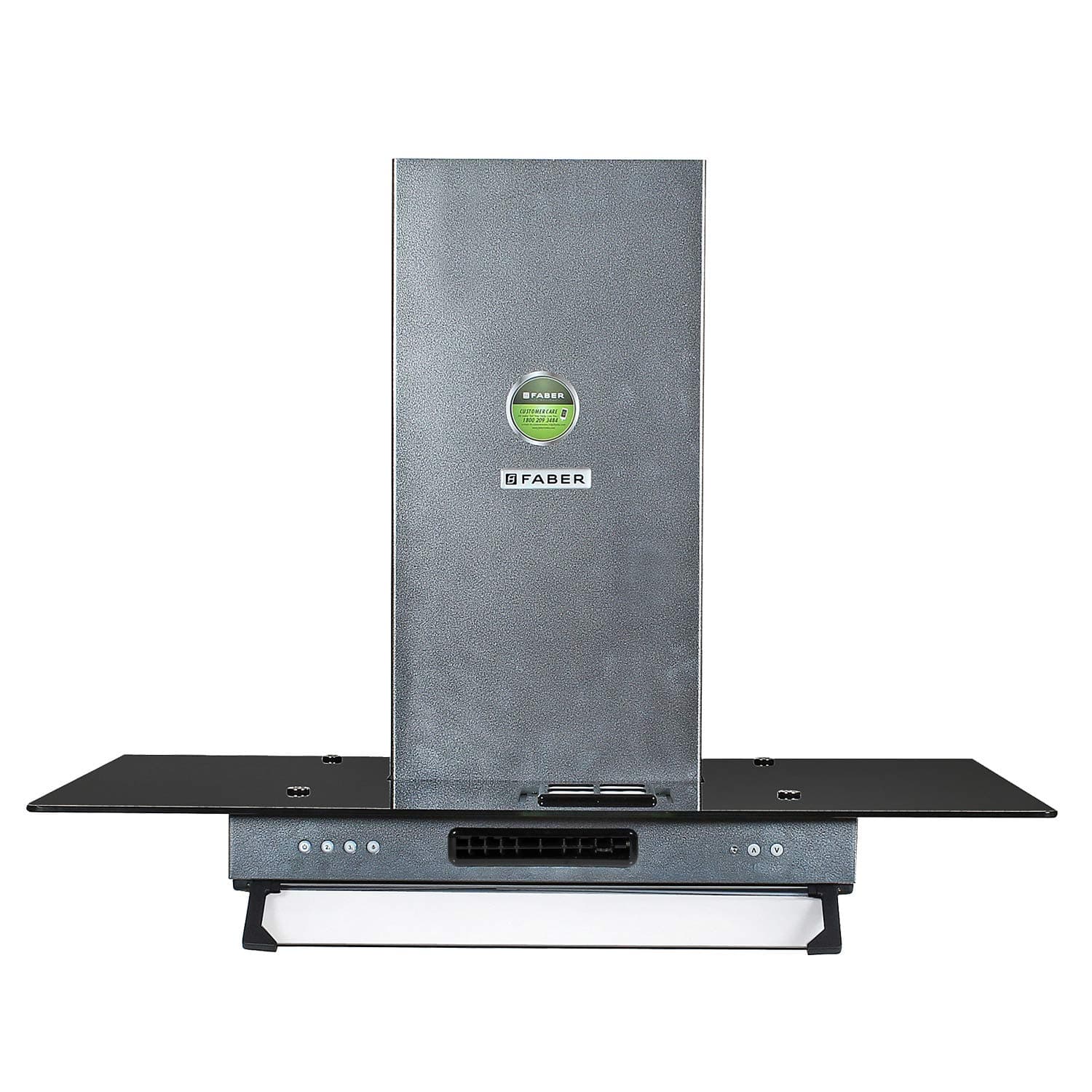 Faber 3in1 Chimney with Air purifier & Fan, 90 cm, 1095 m³/hr (AEROSTATION GLAMOUR 3D FT AS 90,2 Baffle Filter, Antique Silver)