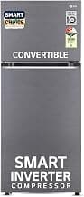 LG Smart Choice, 322 L, 3 Star, Frost-Free Smart Inverter Double Door Refrigerator (GL-S342SDSX, Dazzle Steel, Convertible with Express Freeze)