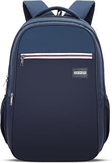 American Tourister Nexa Style 01 | 36L Backpack | Casual Bag | 3 Compartments | School & College Backpack for Men and Women | Navy | 1 Yr Global Warranty