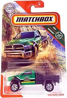 Matchbox 2020 mbx mountain 77/100 - ram work truck (green)- Multi color