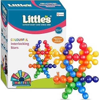 Little's Colorful Interlocking Stars | Activity & Learning Toys for Kids | Multi-Colour Toddler Activity Toys | Baby Toys | Develops fine Motor & Reasoning Skills | Kids Toys for 1 Year Old+