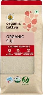 ORGANIC TATTVA Suji 500gm | Organic Sooji Rava | Premium Rawa Suji | Healthy & Natural Upma Rava | Suji for Idli, Dosa & Halwa
