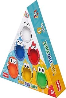 Funskool Fundough Mini Fun Pack, 6 tubs of Dough, 25gms Each, Multicolour, Dough, Toy, Shaping, Sculpting, 3 Years and Above