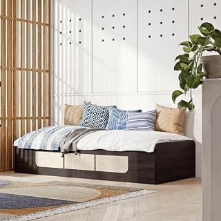 Wakefit Bed | 1 Yr Warranty | Sofa Cum Bed, Comes with Storage Box, Noise-Free, Density: 680–750 kg/m³, Termite & Borer Resistant (Crux 72 x 30 - Frosty White)