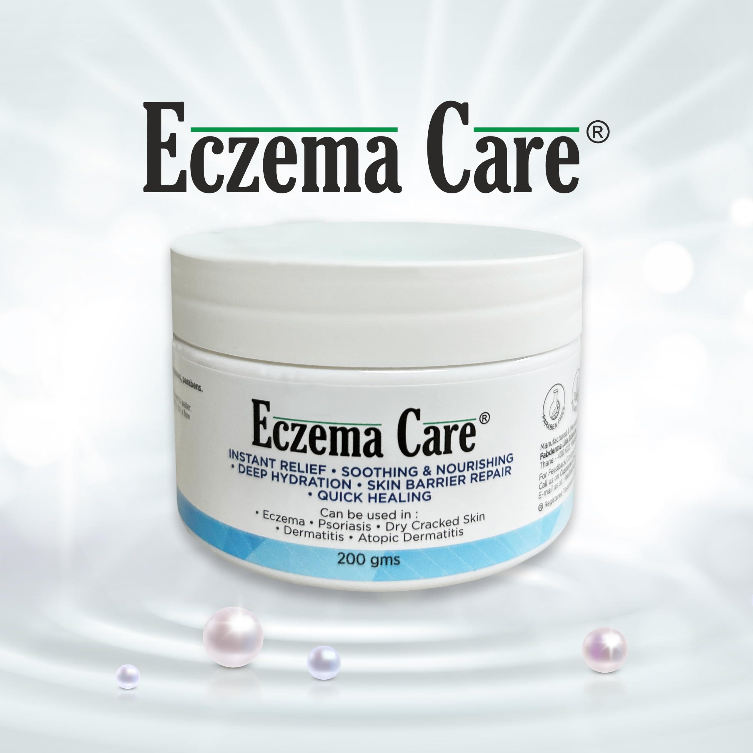 Eczema Care Eczema Care Intense Moisturizing Cream | With Ceramides & Oats | Soothes & Nourishes Skin | Instant Care Cream for Eczema, Very Dry Skin, Atopic Dermatitis, Psoriasis (200 gm)