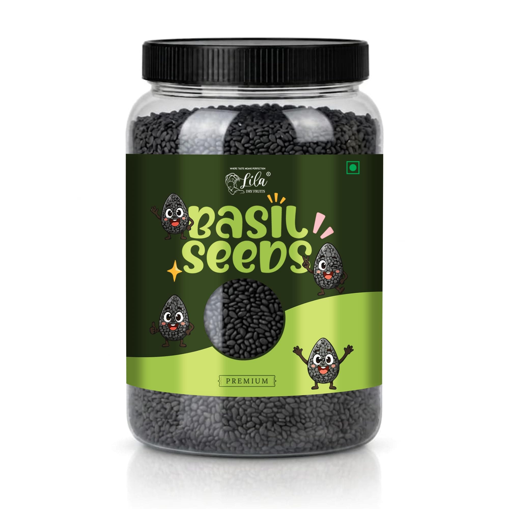 LILA DRY FRUITS Basil Seeds 100 Grams Sabja Seeds for Drinks Falooda Tukmaria Seeds Natural Cooling Seeds for Weight Management Detox Drinks Smoothies Summer Beverage Ingredient
