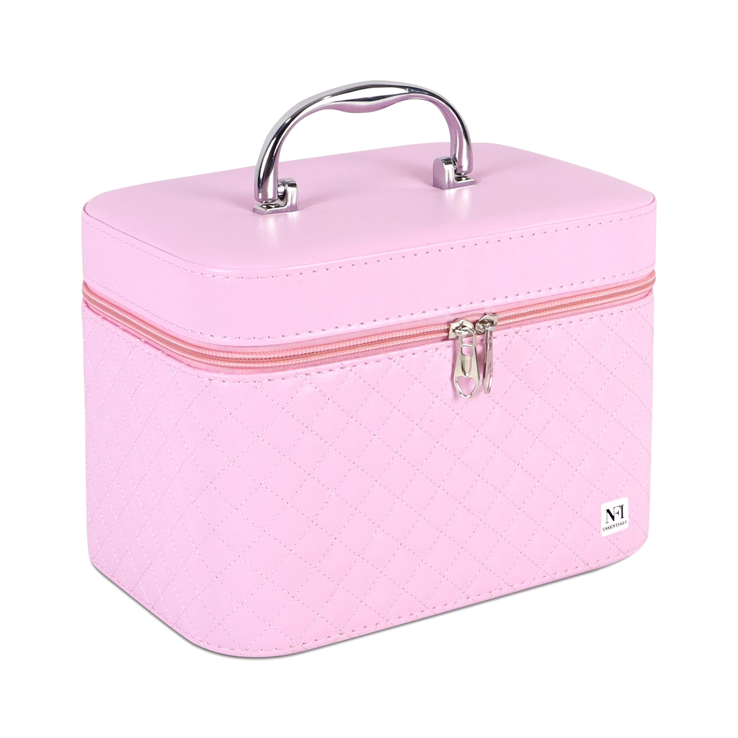 NFI essentials Makeup Organizer Bag, Vanity Organiser Case, Toiletry Bag Stylish Cosmetic Storage Box for Jewellery, Skincare & Beauty Storage
