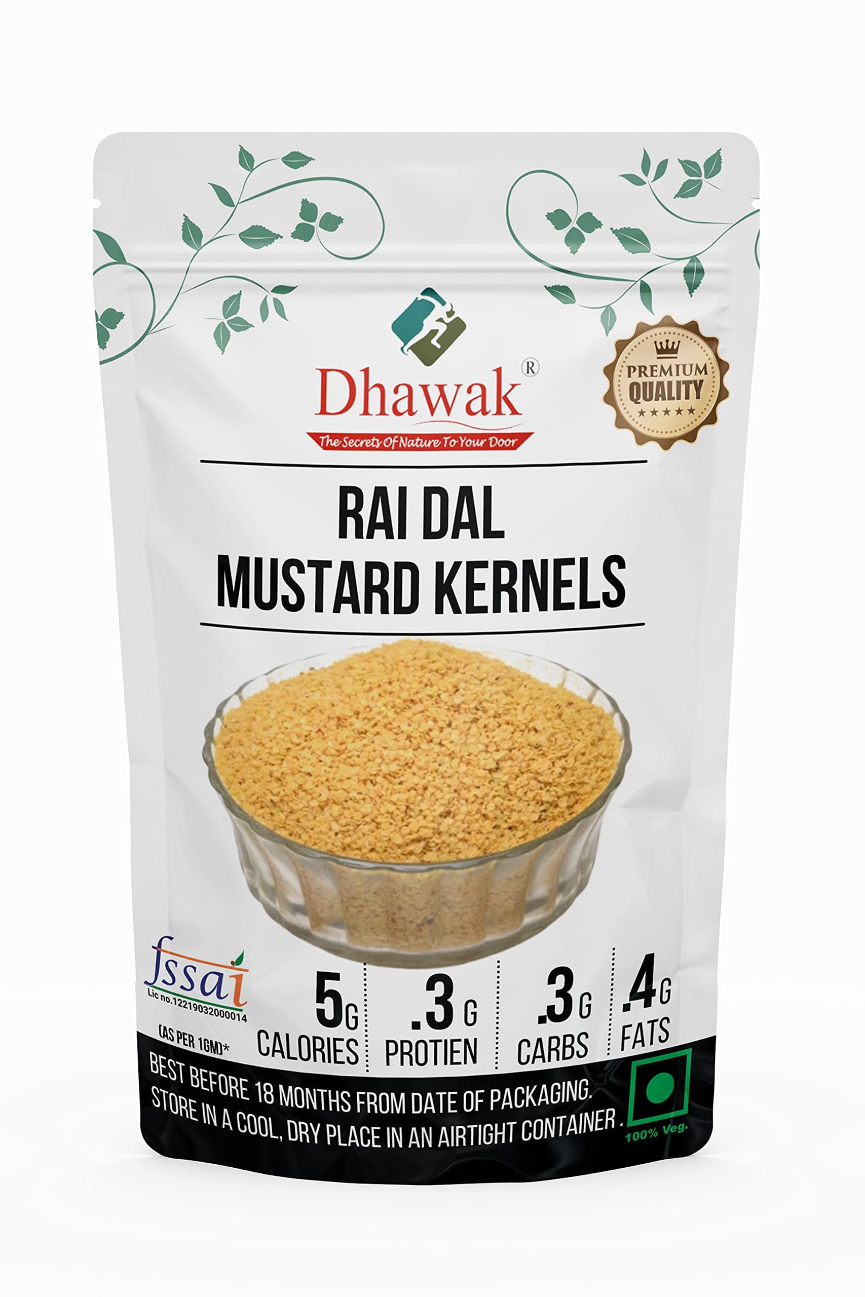 Dhawak Rai Dal | Protein-Rich Dal | Healthy Snacks | Diet Snacks | Nutritious Dal - 400 GMS