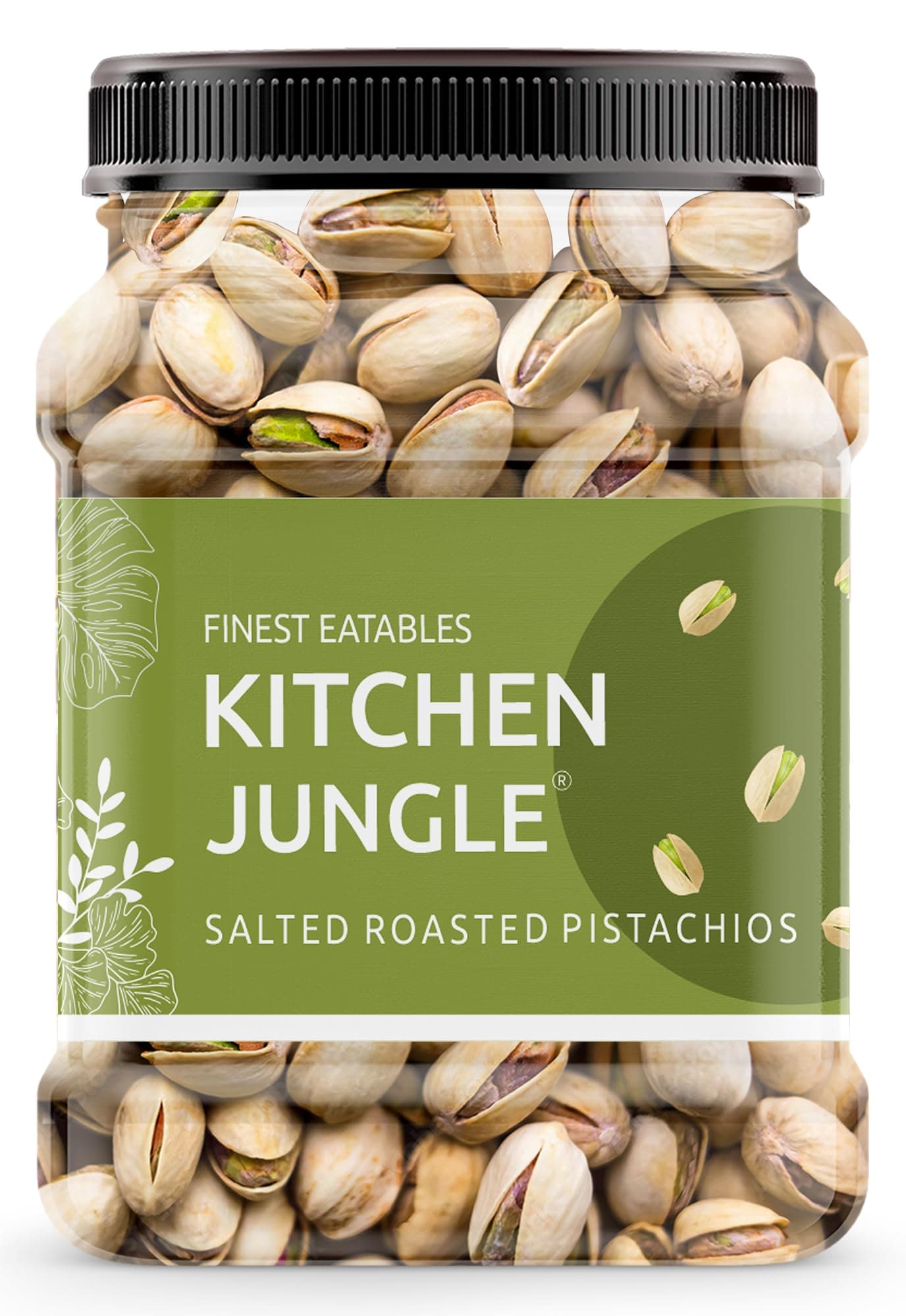 Kitchen Jungle (Namkin Pista Roasted Salted Pistachios) 500gm Jar