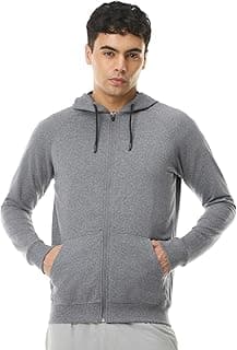 Boldfit Sweatshirt for Man Zipper Hoodies Jackets for Men Stylish Latest Hoodies Man Winter Wear Pullover Casual Sweat Shirt Travel Office Outdoor Cotton Blend with Pockets Full Zipper - Black
