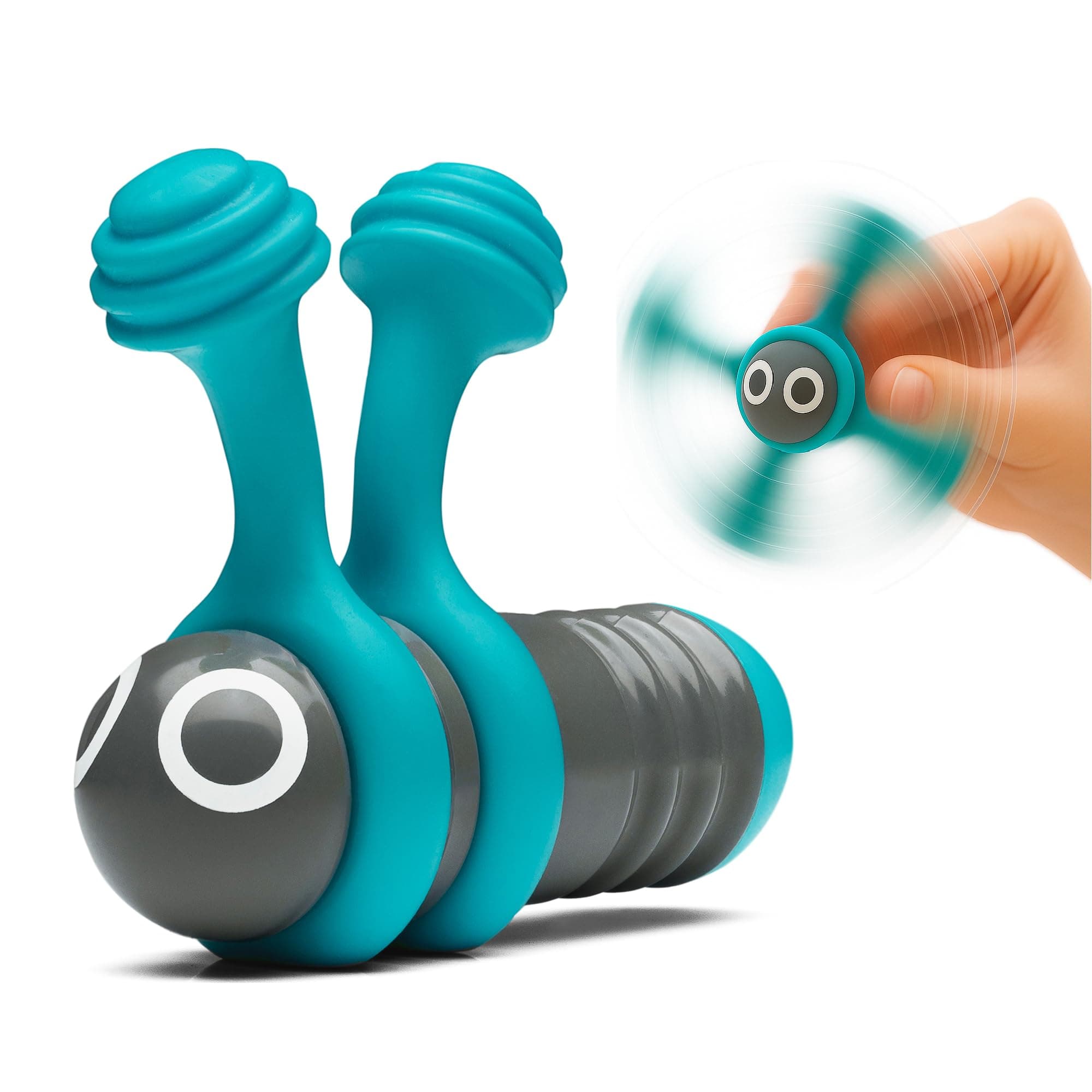 Girgit Toys RotoBee | Fidget & Skill Toy | Stress, Anxiety Relief | for Kids, Adults | Sensory | ADHD & Autism | Boost Focus | Multi-Trick Spinner | Office & Desk Toy | Gift | Color - Aqua