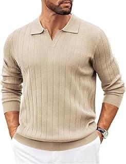 NORTHWIND Men's Cotton Full Sleeve Collar Polo Sweater for Man Rib Knitted Sweaters for Men Winter Pullover Sweater for Men