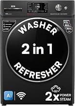 IFB 11 Kg 5 Star, DeepClean®, AI Powered, WiFi, Fully Automatic Front Load Washing Machine (EXECUTIVE PLUS BXN 1114KH, PowerSteam®, 9 Swirl, Steam Refresh, Inbuilt Heater, Eco Inverter, Black VCM)