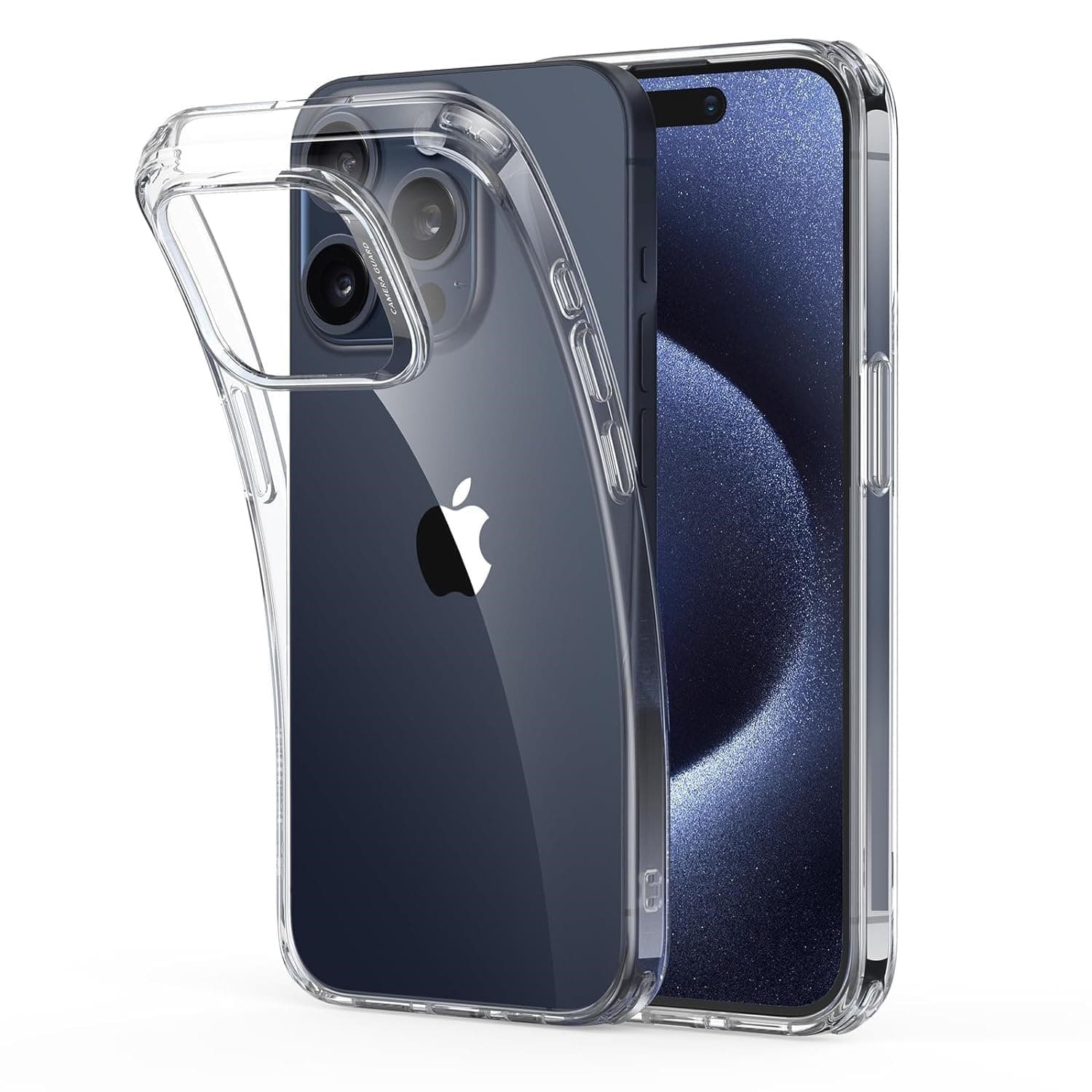 ZedGear Case for iPhone 15 Pro Silicone Case Clear Transparent Shockproof Scratch Resistant Protective Phone Soft Silicone Slim Cover for iPhone 15 Pro (Transparent)