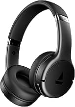 Boat Rockerz 411, 40Ms Low Latency, 40Hrs Battery, 40Mm Drivers, ENx Tech, Stream Ad Free Music via App Support, Bluetooth Headphones, Wireless Over Ear Headphone with Mic (Active Black)