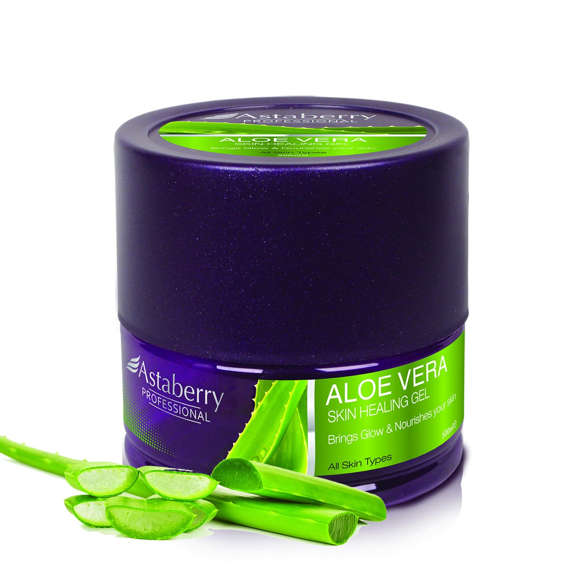 ASTABERRY Professional Aloe Vera Skin Healing Gel For Removes Sunburns 500ml- Removes spots from the skin & rashes | Reduces itchiness & irritation of the skin | Soothes your skin
