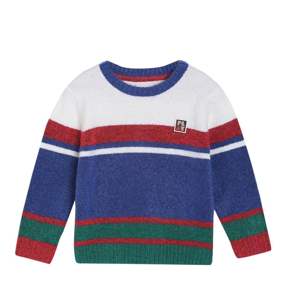 miniklub Baby Round Neck Long Sleeve Knitted Cotton Sweater (Multi Color)