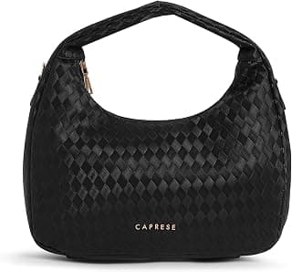 Caprese Maddy Medium Hobo Bag for Women with Adjustable & Detachable Strap | Stylish Textured Handbag for Everyday Use | Perfect for Casual Outings, Work, Travel, and Special Events