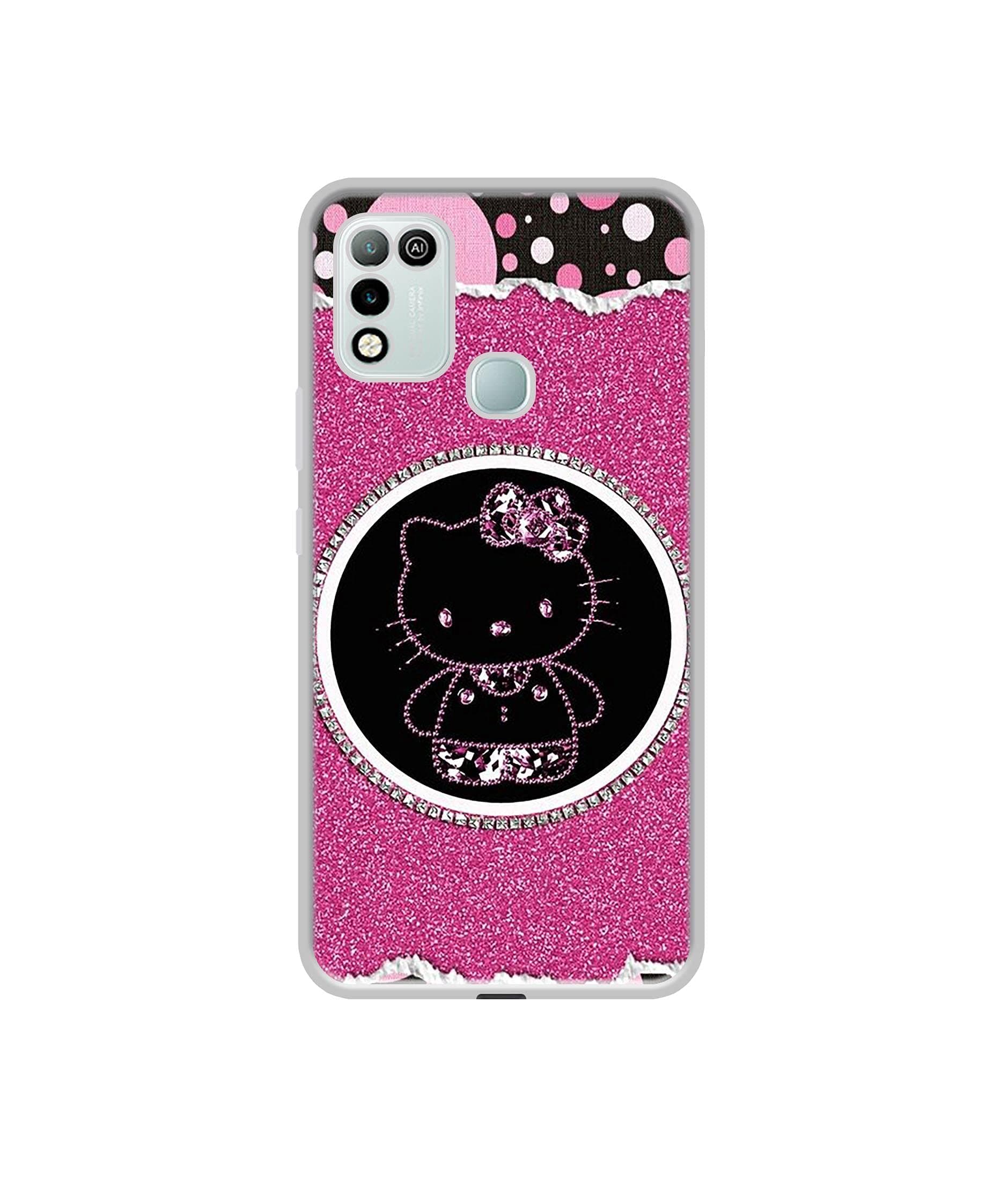 Amazon Brand - Solimo Designer Kitty with Glitter UV Printed Soft Back Case Mobile Cover for Infinix Smart 5-11055-SL40774