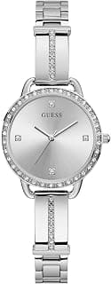 GUESS Stainless Steel Womens 30Mm Analog Watch Crystal Accented Petite Bangle Watch