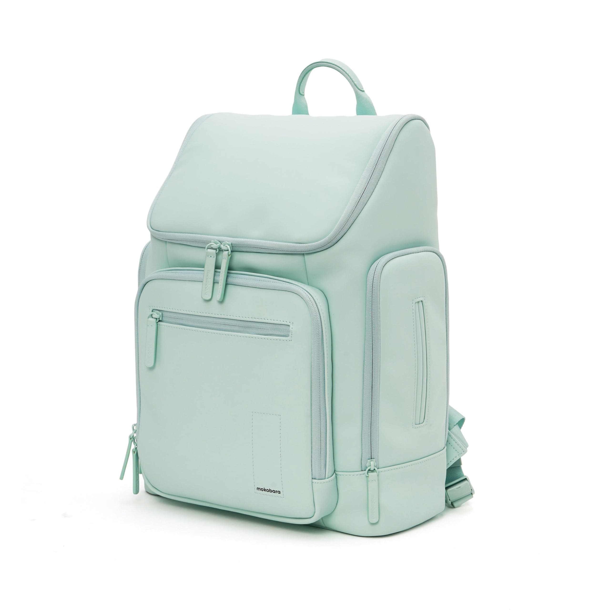 MOKOBARA The Tinker Multipurpose Diaper Backpack|Insulated Compartment, Spill-Proof Pockets|Adjustable Stroller Buckles, Foldable Changing Mat |Ideal For Daily Use&Travel|Blue(Nomnom),23 Litres,Green