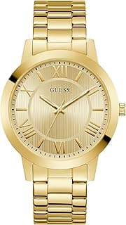 GUESS Round 44mm Champagne Dial Analog Men Watch - U1467G2M
