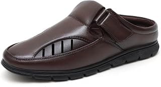 BRUTE Leather Sandals for Men | Open Fisherman Sandals | Half Sandals