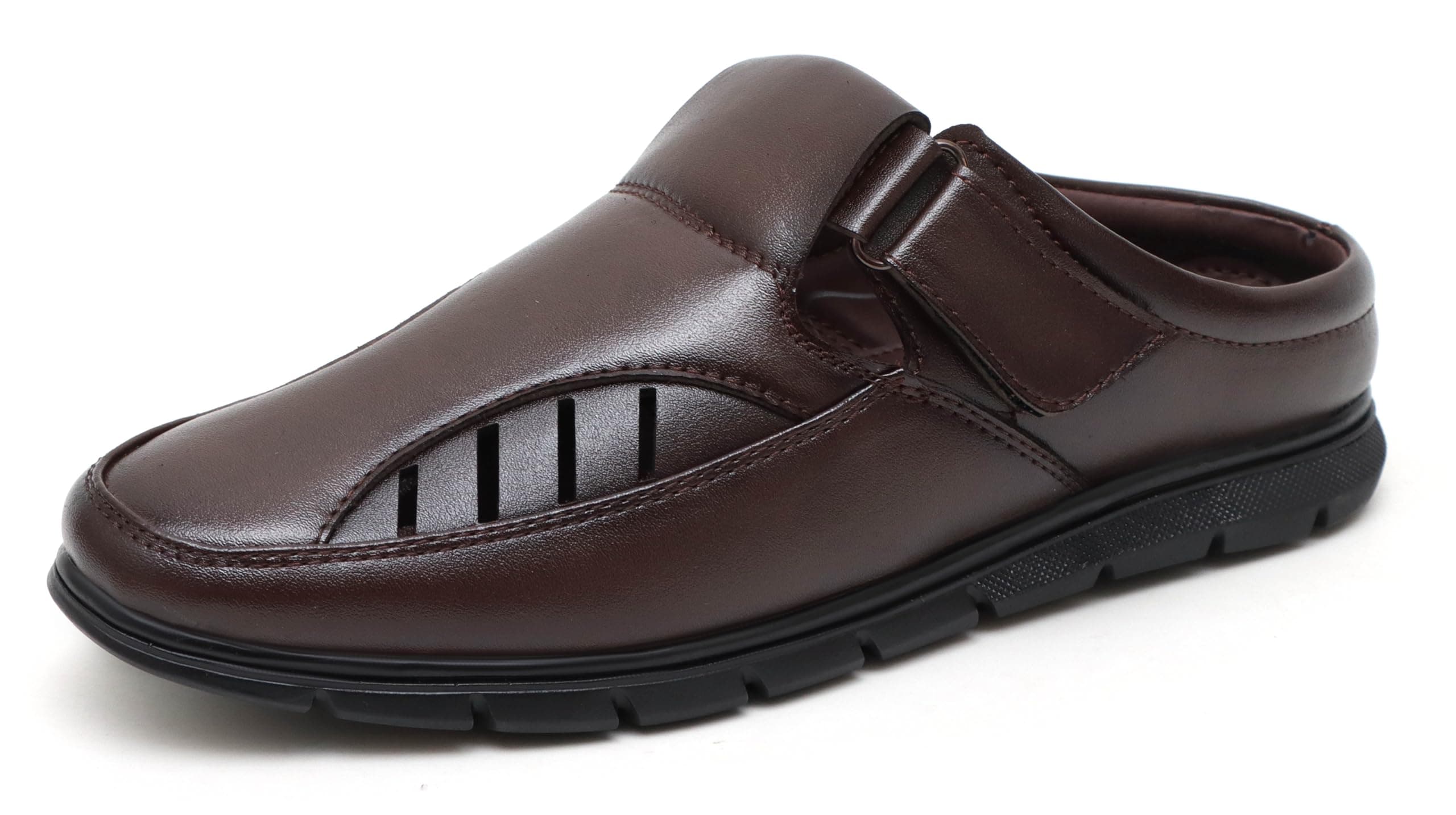 BRUTE Leather Sandals for Men | Open Fisherman Sandals | Half Sandals