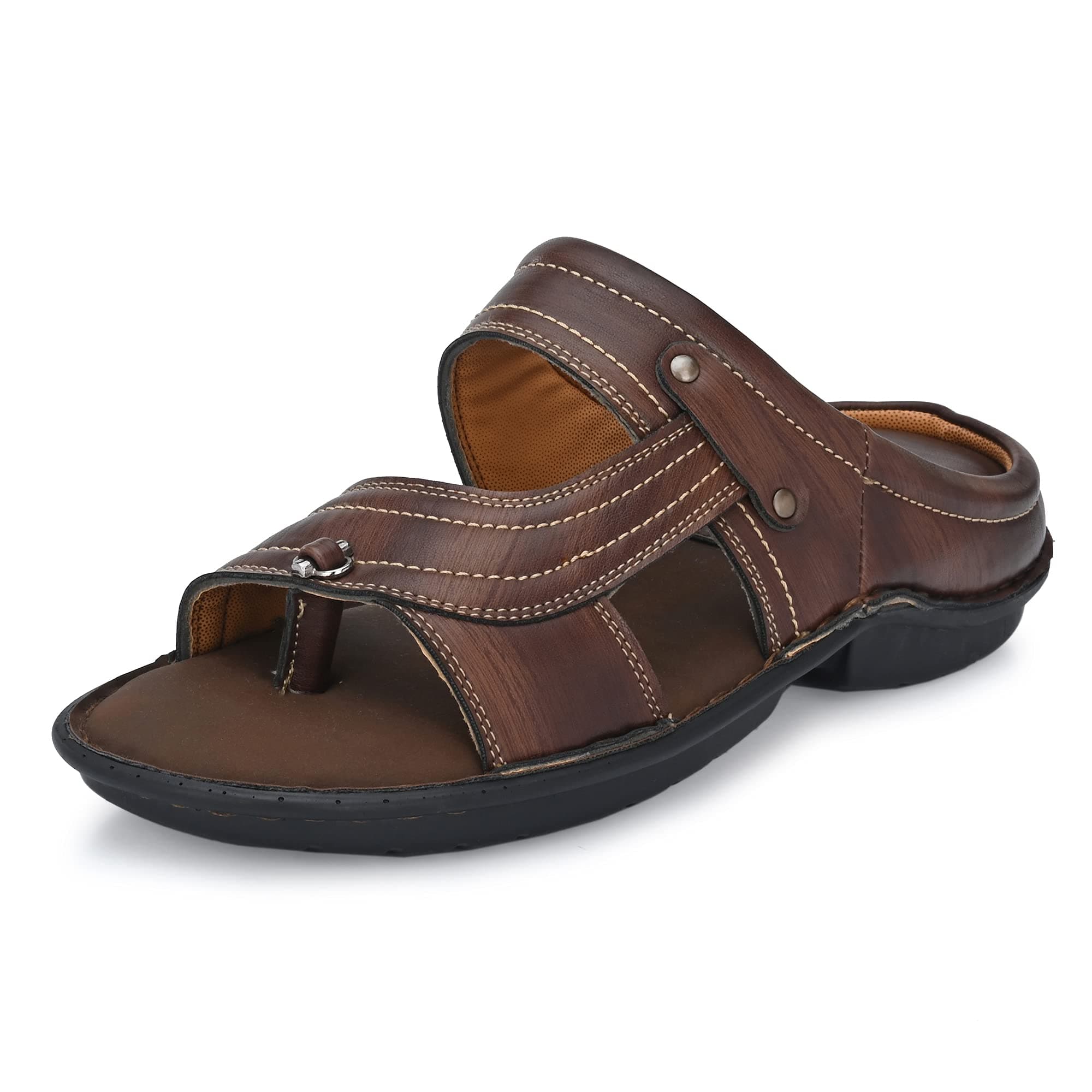 Centrino Sandals for Men | Lightweight Thong Style Sandal | Quick-Dry Comfortable Chappal with Arch Support & Durable Hand Stitched Sole (5951)
