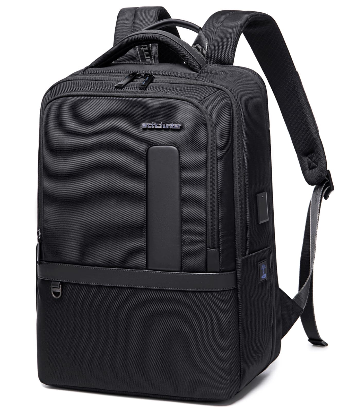 Arctic Hunter Office Laptop Backpack 27L Heavy Duty Expandable Design 16-inch Shockproof Pocket 1680D Polyester Water-resistant USB/Type-C Port Padded Daypack for Business Travel
