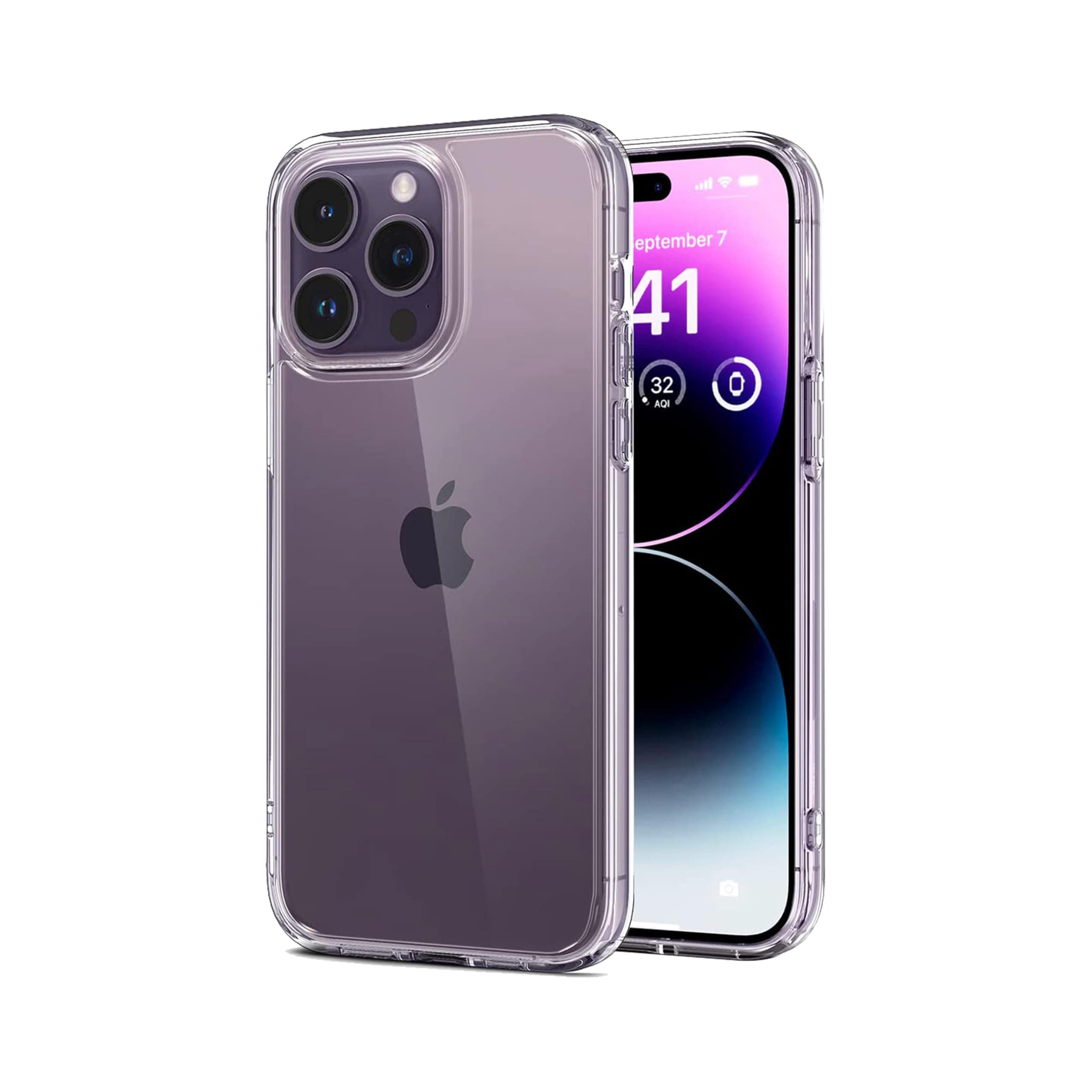 CEDO iPhone 14 Pro Max Clear Case | Soft Flexible Slim-Fit | Full Body 360 Protection Shock Proof TPU Back Cover (Transparent)