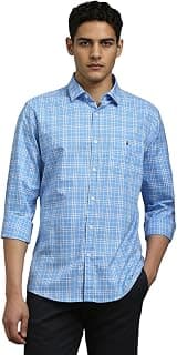 Louis Philippe Men's Checkered Slim Fit Shirt