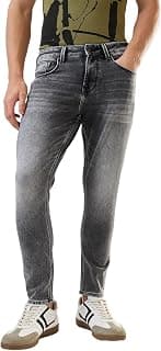 Spykar Men Slim Fit Mid Rise Cotton Stretch Casual Jeans