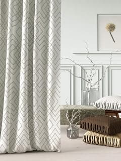 Ddecor Curtain Pack of 1, Polyster Jacquard Curtain, Door 7 FT, Vittoria, Room Darkening |135 CM X 225 CM, White
