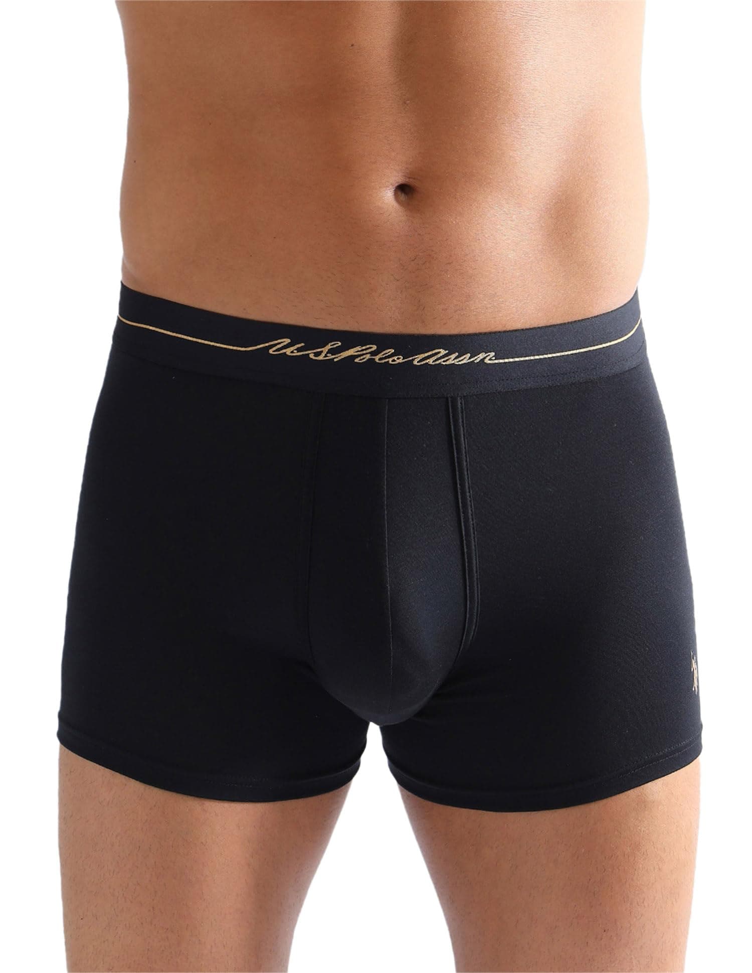 U.S. Polo ASSN. Men PT004 4 Way Stretch Premium Lyocell Sustainable Underwear Trunks -Pack of 1