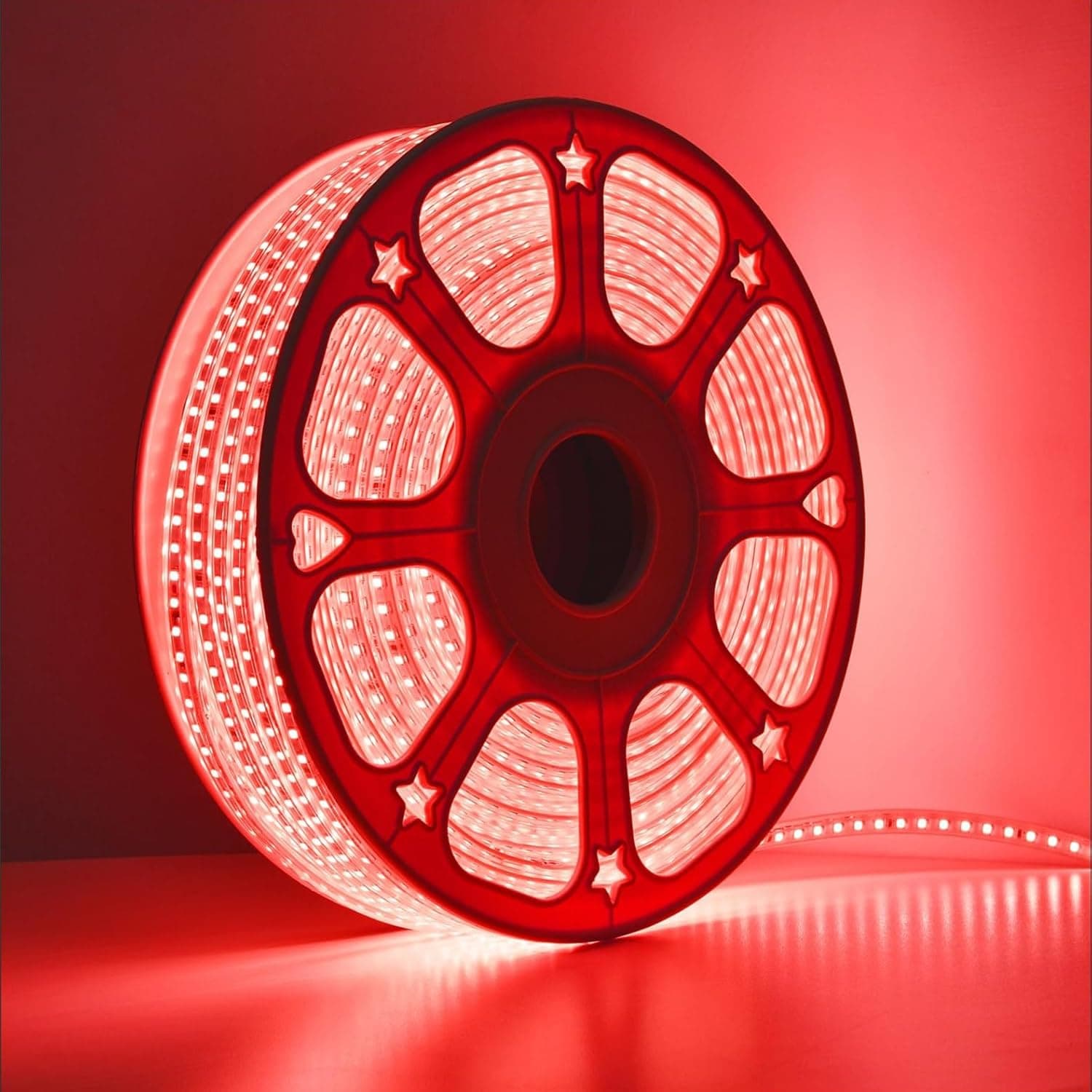 MPROW 3 Meter LED Rope Light | 120 LEDs/Meter Waterproof Strip Light | Cove Light for False Ceiling, Diwali, Balcony & Indoor Decoration (Red)