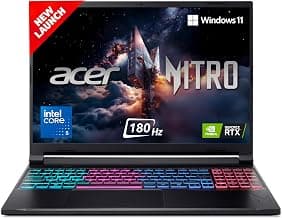 Acer Nitro V 16S, Intel Core 5-210H Processor, NVIDIA GeForce RTX 5050-8GB GDDR7, 16GB DDR5, 512GB, FHD IPS, 16"/40.6cm, 180Hz, Win 11, Obsidian Black, 2.1KG, ANV16S-71, RGB KB, Gaming Laptop