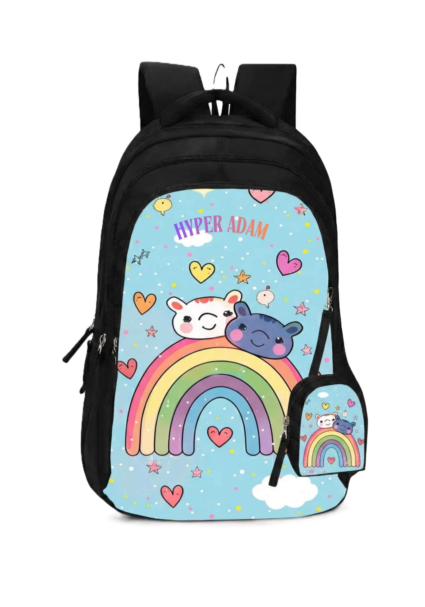 Hyper Adam 36L Backpack for Kids & Teens, 3-Compartment School Backpack with Laptop Sleeve, Smart Organizer, 2 Bottle Pockets, Quick Access Pouch Adjustable Straps