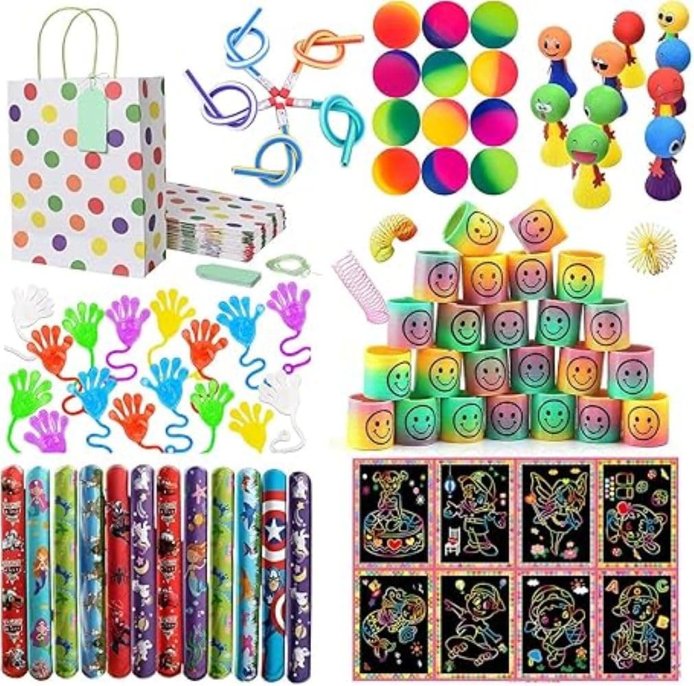 SNAPTRON Return Gifts For Kids -96Pcs Return Gift For Kids Birthday 12 sets each with Goody Bags| Bulk Return Gifts For Kids Age 4 5 6 7 8| Kids Return Gifts for Birthday in Bulk| Best Kids Gift items