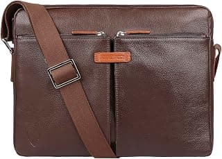 Hidesign Leather 36 cms Brown Messenger Bag (Hidesign EE Xavi 01 Mens Messenger Bag)