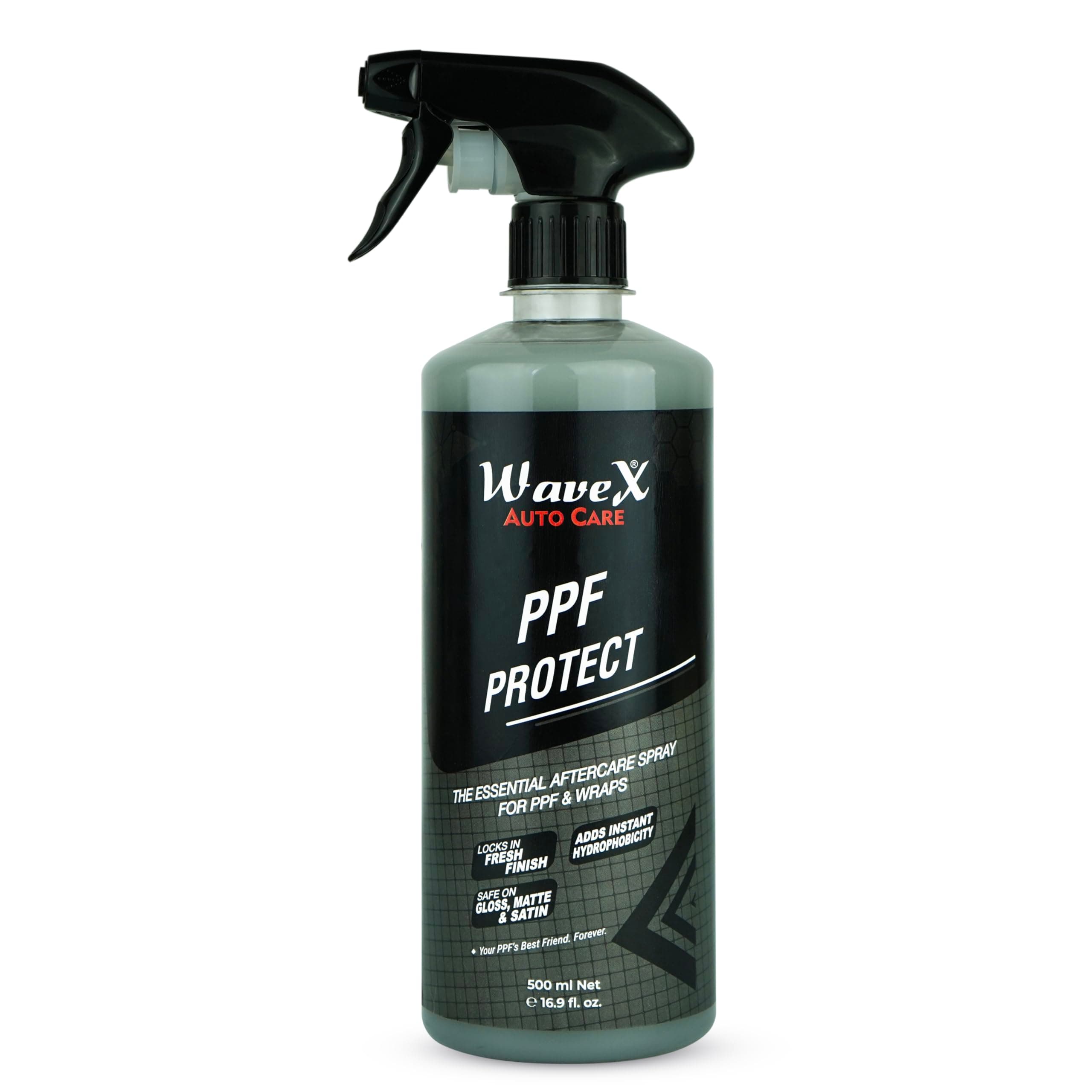 Wavex PPF Protect – Essential Aftercare Spray for Paint Protection Film (PPF) & Vinyl Wraps | Hydrophobic Shine, Dust Remover & Streak-Free Finish | Safe on Gloss, Matte & Satin Surfaces – 500ml