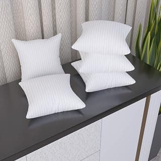LA VERNE Luxury Premium Cloth Microfibre Blown Technology Filled Cushion Filler Pack of 5 (16"X16") (White)