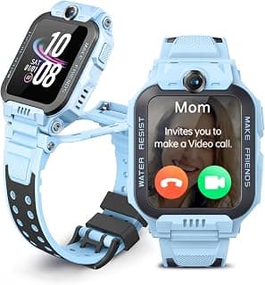 imoo Kids Watch Phone Z7 [4G Cellular + GPS + Health], 4G Smartwatch, HD Video & Voice Call, GPS Enabled with 14 Days Historical Track, Kids Emotion Detector, HeartRate, Body Temp., SPO2 (Blue)