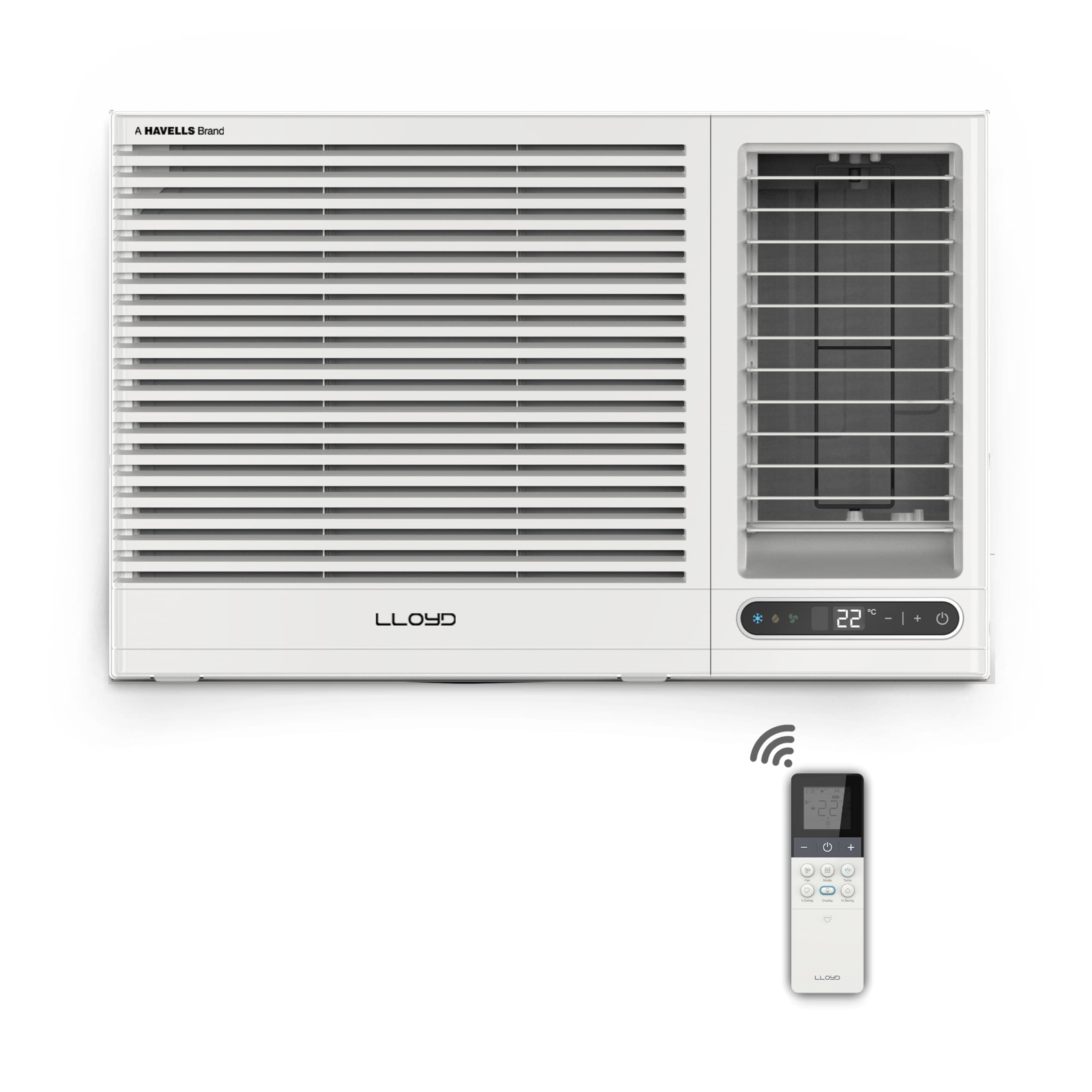 Lloyd 1.5 Ton 3 Star Fixed Speed Window AC (Cools Up To 50°C, Turbo Cool, Feather Touch Control, Remote Control Operation, LED Display, 100% Copper, White, GLW18D3LGSPR)