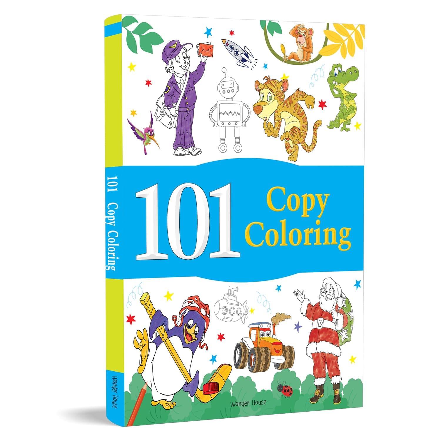 101 Copy Coloring: Fun Activity Book For Children (Ages 3-6) I Screen Free time of 3 hours