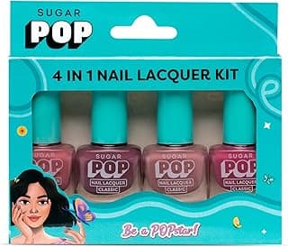 SUGAR POP 4 In 1 Nail Lacquer Kit- 01 Nude Nectar, Matte Finish, 20 Millilitres